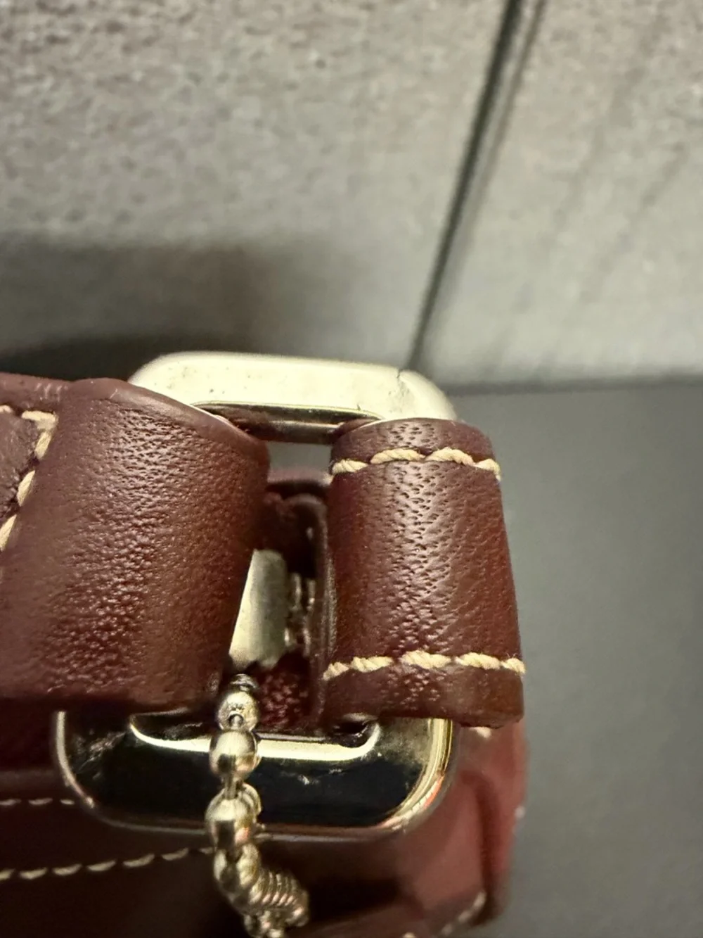 Coach Soho Buckle Shoulder Bag Red Brown Leather Y2K F1048-7540 - Picture 5 of 13